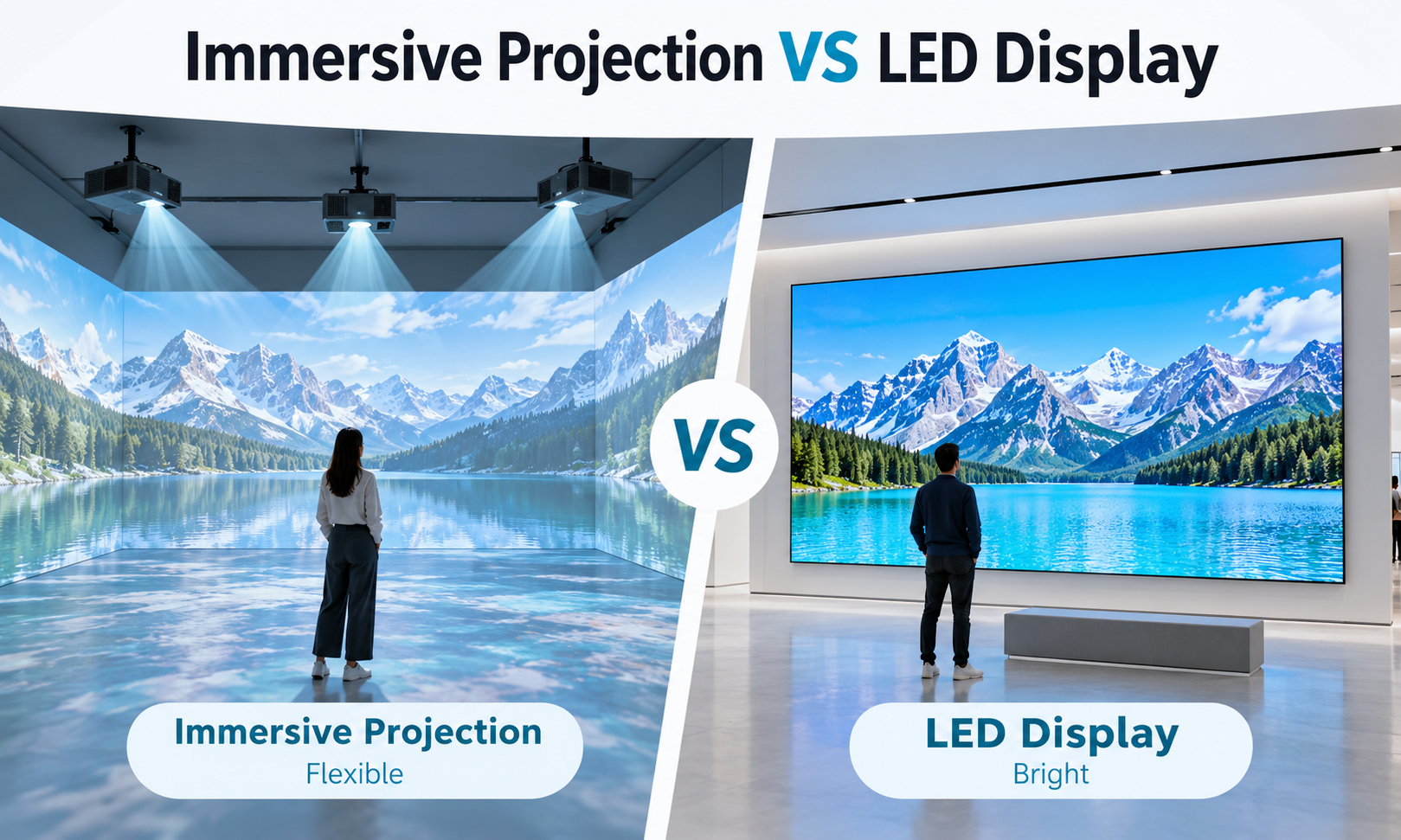 Latest company case about Immersive Projection vs LED Display: Which Is Better?