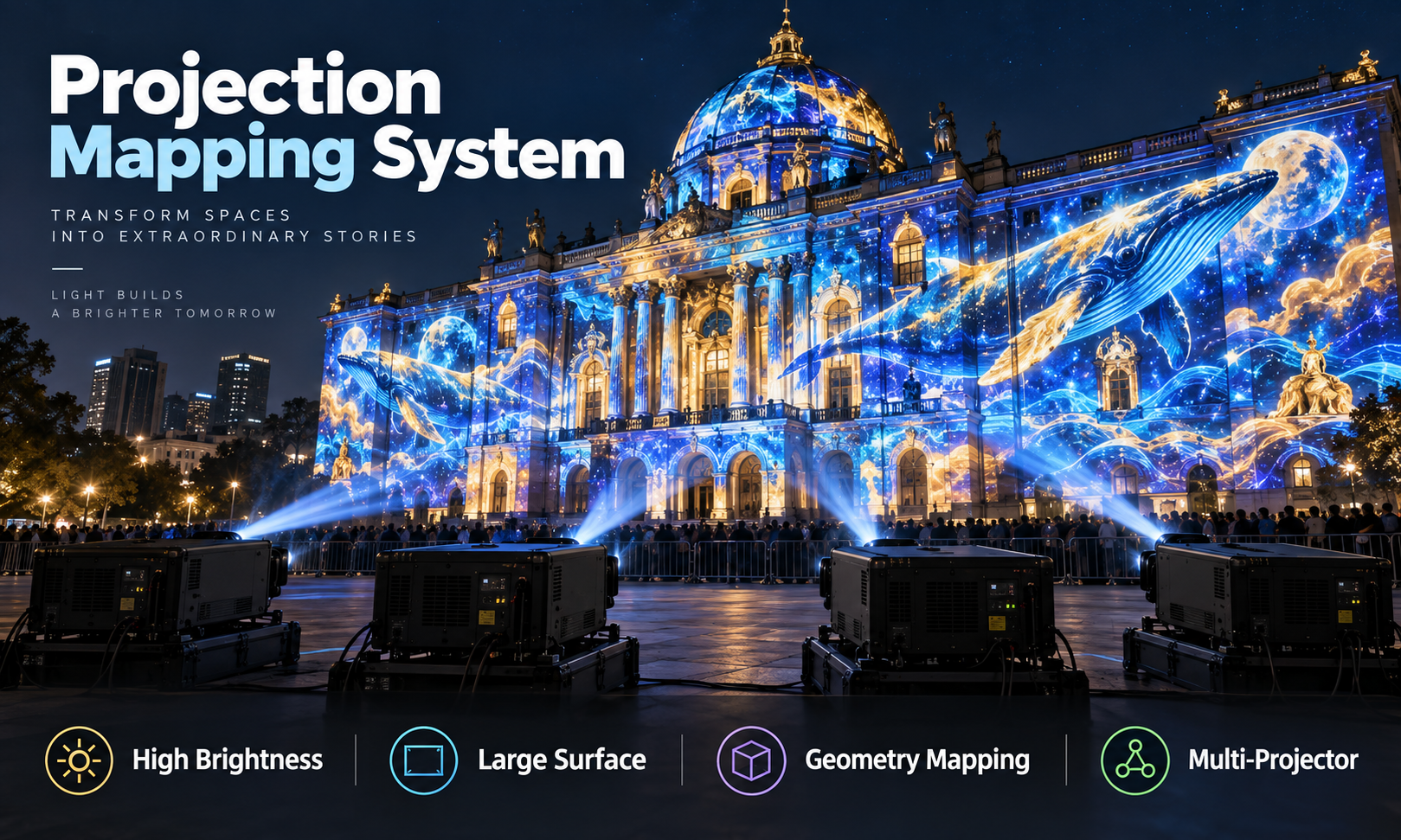 Latest company case about Projection Mapping System Design for Buildings and Large Surfaces