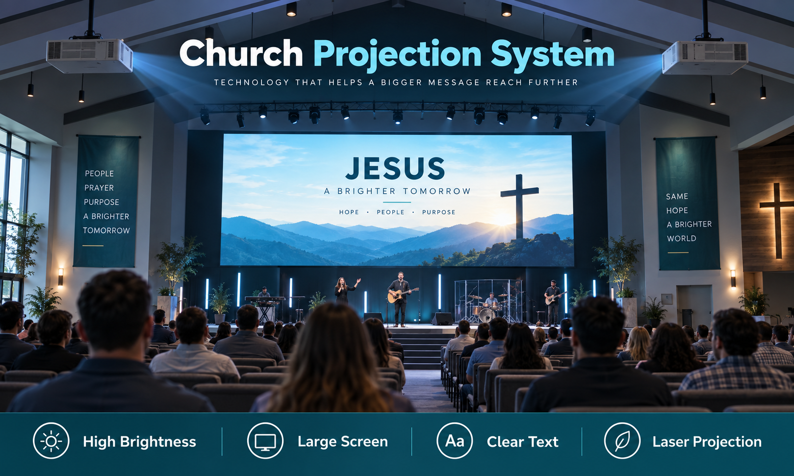 Latest company case about High Brightness Projection System Design for Churches and Houses of Worship