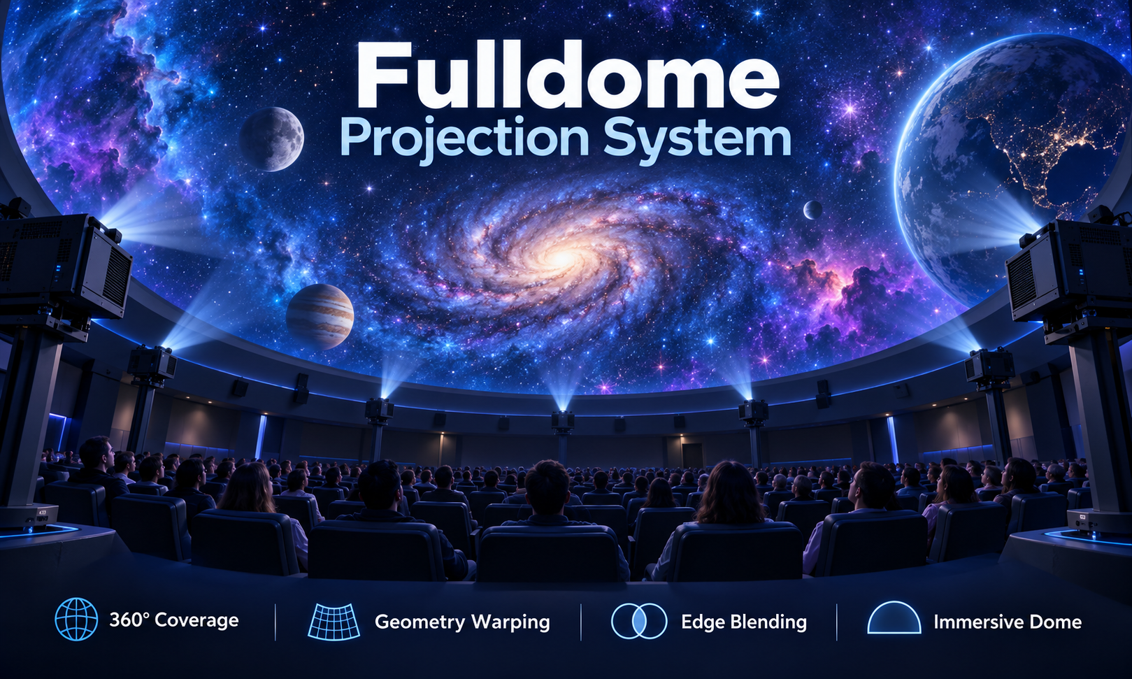Latest company case about Dome Projection System Design for Planetariums and Immersive Theaters